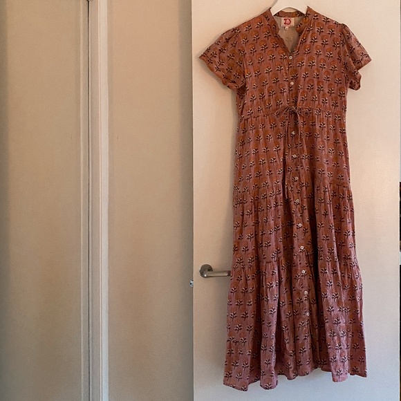 Victoria Dunn Folly Flounced Dress in Boysenberry - Picture 1 of 4